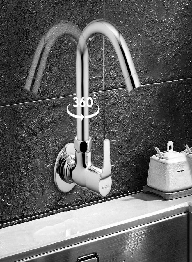 ALTON ESA9265 Brass Sink Cock with Swinging Spout, Chrome Finish - Image 3